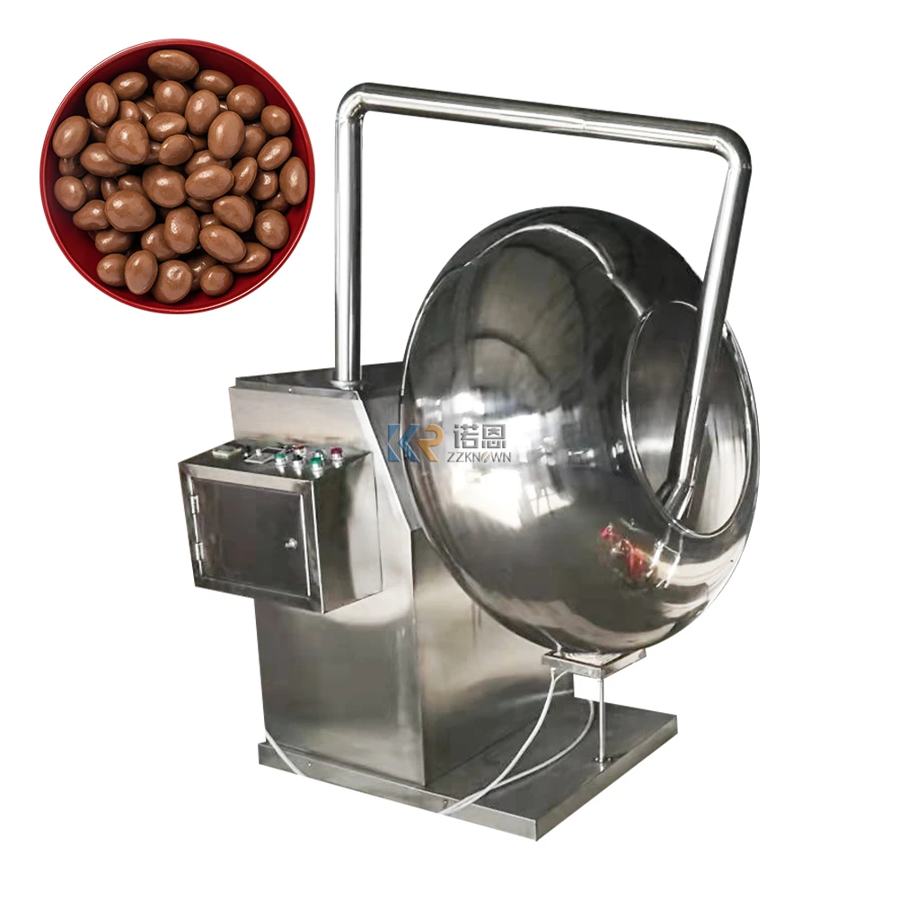 

Newest Product Chocolate Coating Machine Commercial Film Sugar Coating Maker Peanut Processing Machine