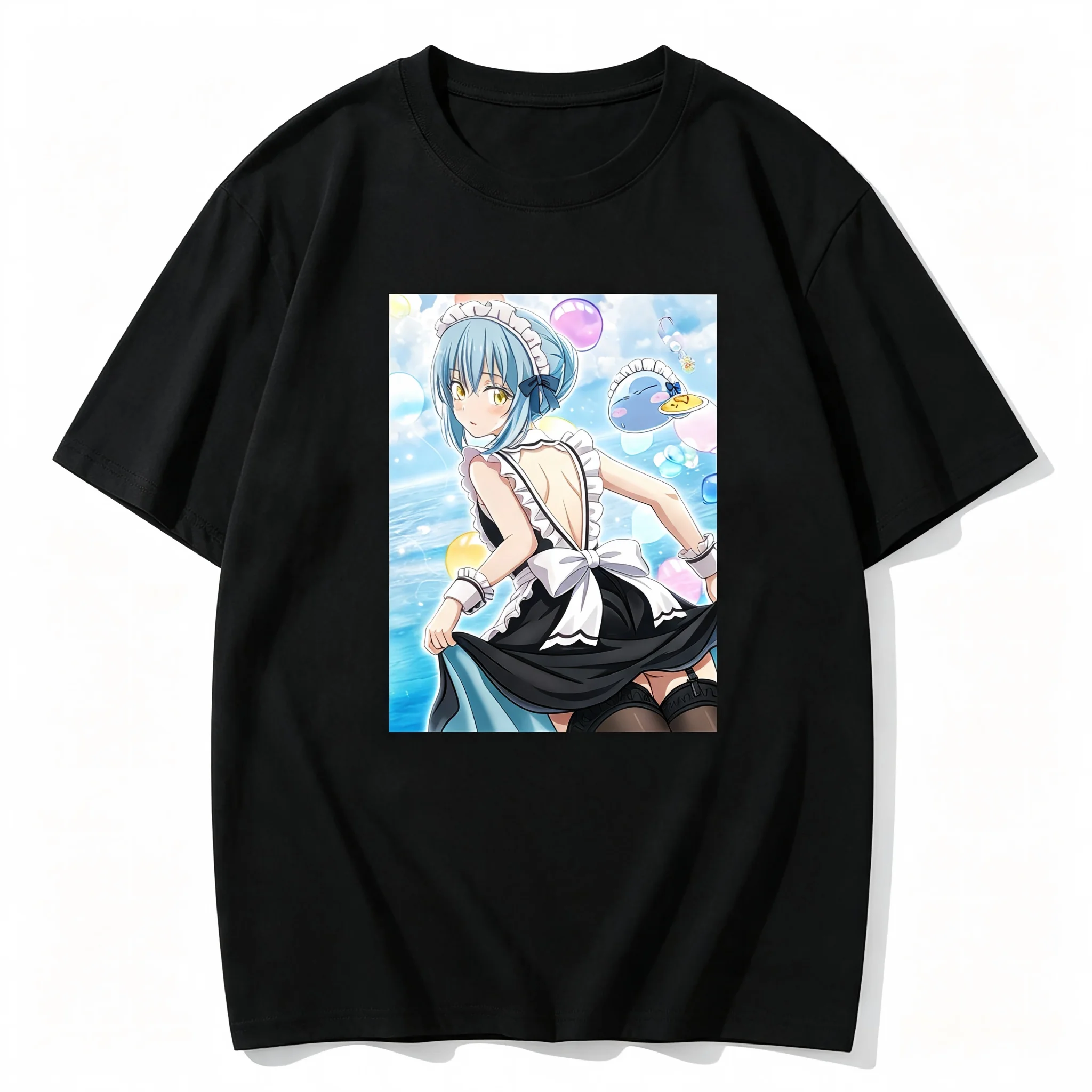 Rimuru Tempest That Time I Got Reincarnated as a Slime Maid Back View Anime Frame Graphic Crew Neck Short Sleeve T-Shirt