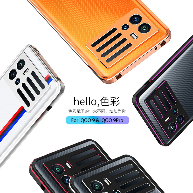 Bumper Case For VIVO IQOO 9 Pro 5G Metal Aluminum Frame For VIVO IQOO9 Pro 5G Luxury Shockproof Phone Accessories