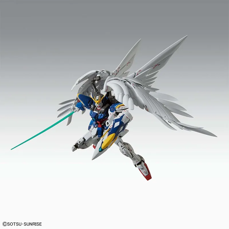 Original genuíno bandai anime asa gundam zero ew ver. ka mg 1/100 montagem modelo brinquedos figura de ação presentes ornamentos colecionáveis