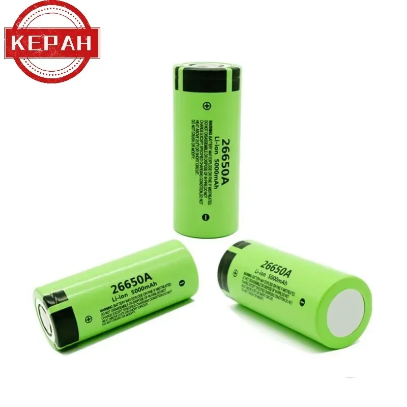 Original high quality 26650 battery 5000mAh 3.7V 50A lithium ion rechargeable battery for 26650A LED flashlight+charger