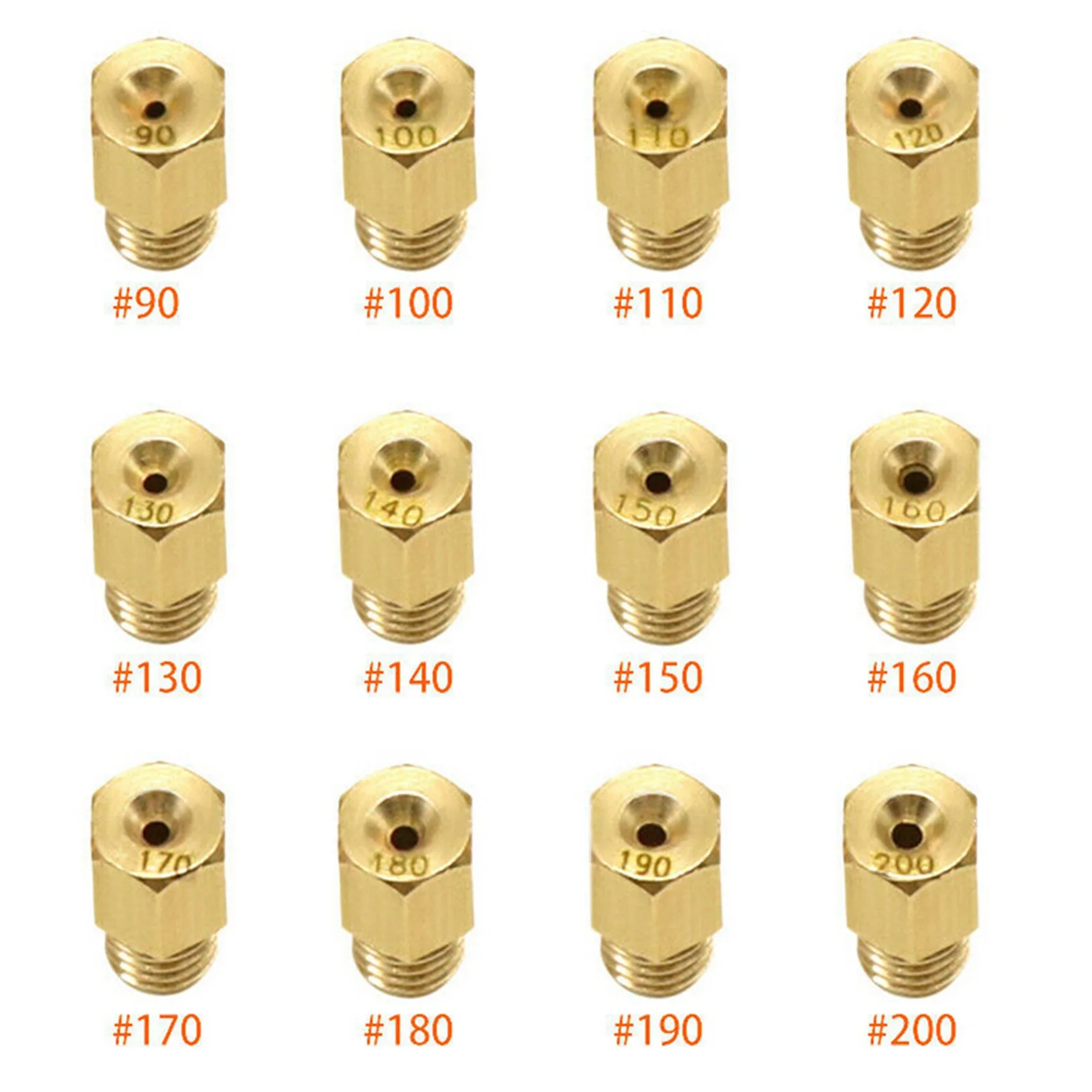 A96E-36Pcs Motorcycle Carburetor Main Jet Carburettor Main Nozzle Gauge Nozzle For Mikuni VM TM Carb 90- 200
