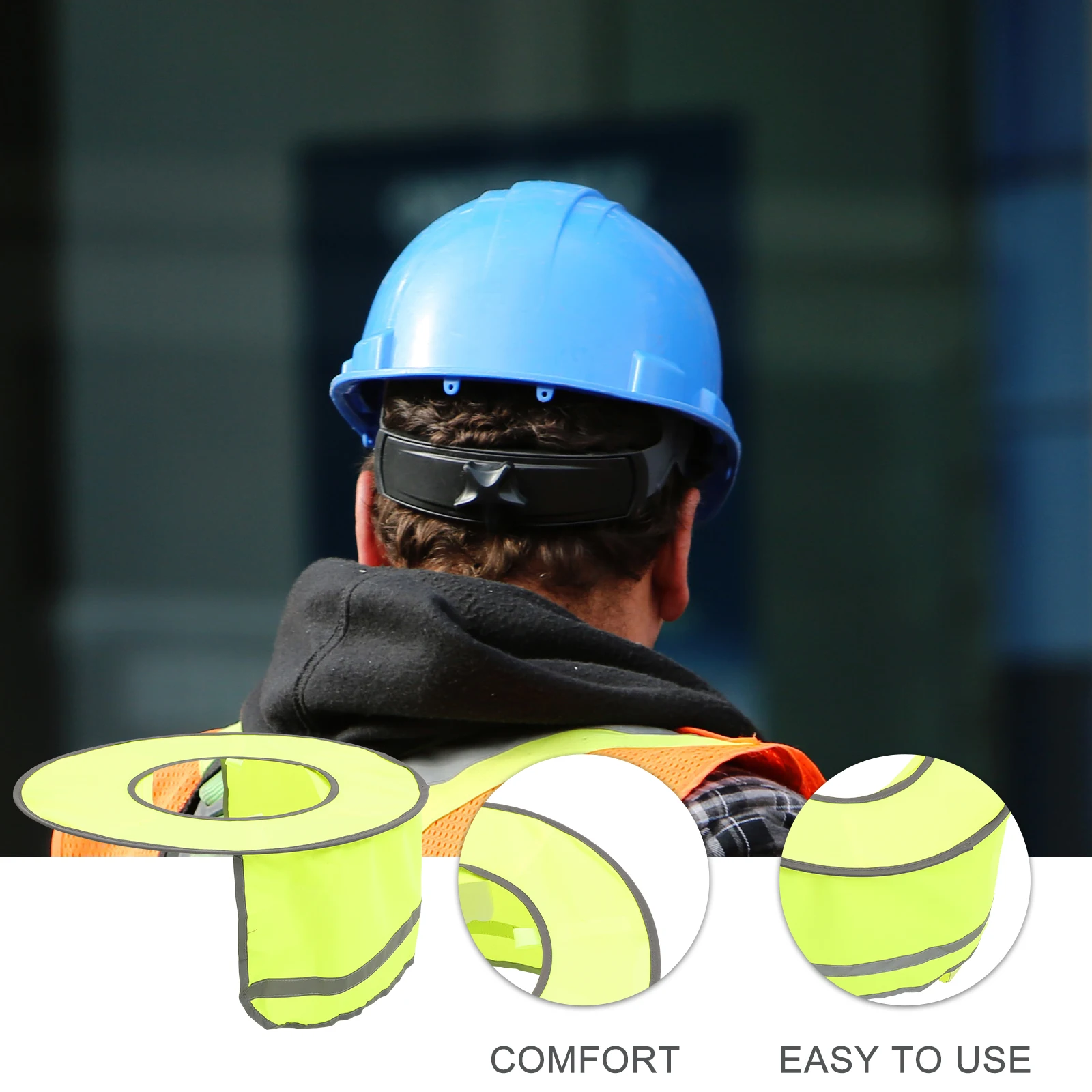 

Hard Hat Sun Shade Full Brim Neck Protection Visor For Construction Workers Outdoor Safety Hat Uv Resistant Reflective