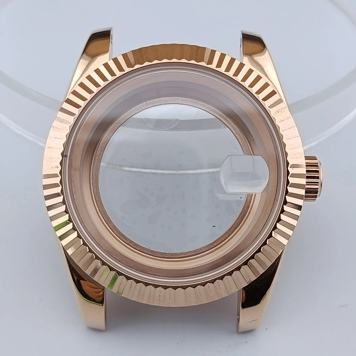 40-mm-Gehäuse in Silber/Gold/Roségold, geeignet für Miyota8285-Uhrwerk, Uhrengehäuse-Zubehör, Edelstahl-Armbandgehäuse – Detail 11