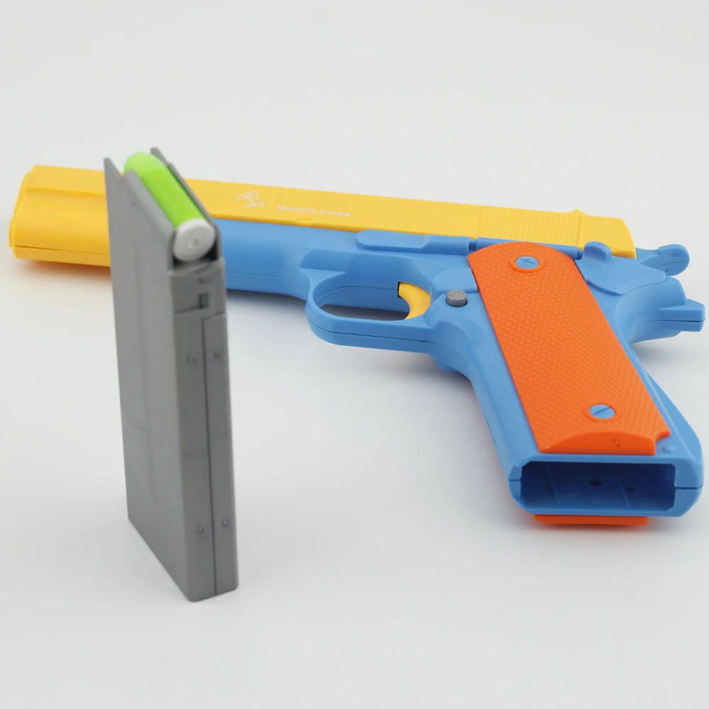 M1911 Soft Bullet Toy Gun Manual Pistol Gun Dart Blaster Shooting Toy Fake Gun For Kids Boys Birthday Gifts Outdoor Games