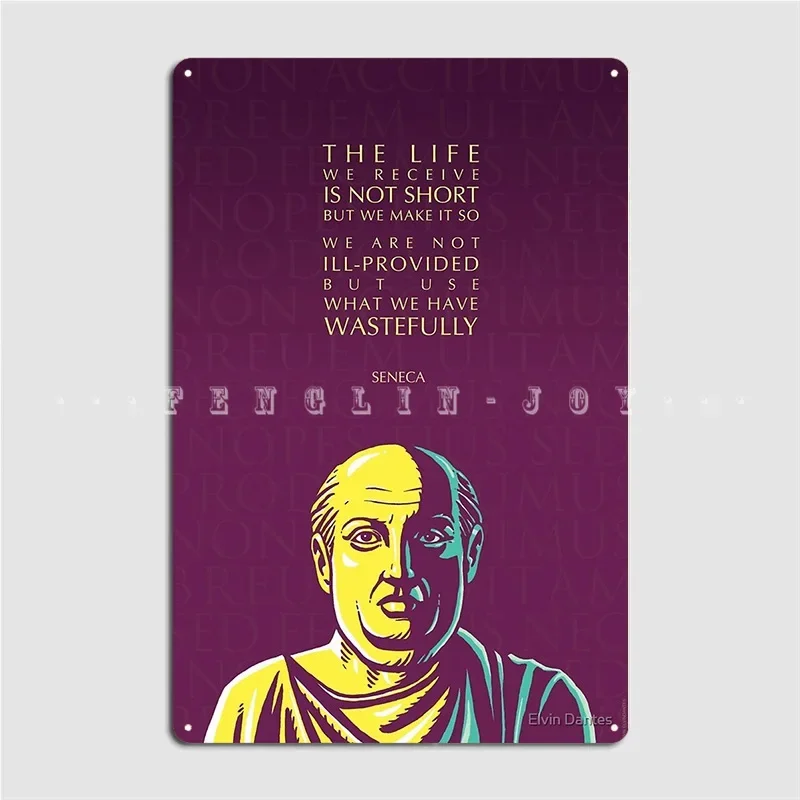 Seneca cita la vida recibiramos placa de Metal cartel placas cine sala de estar cocina cartel de estaño Vintage