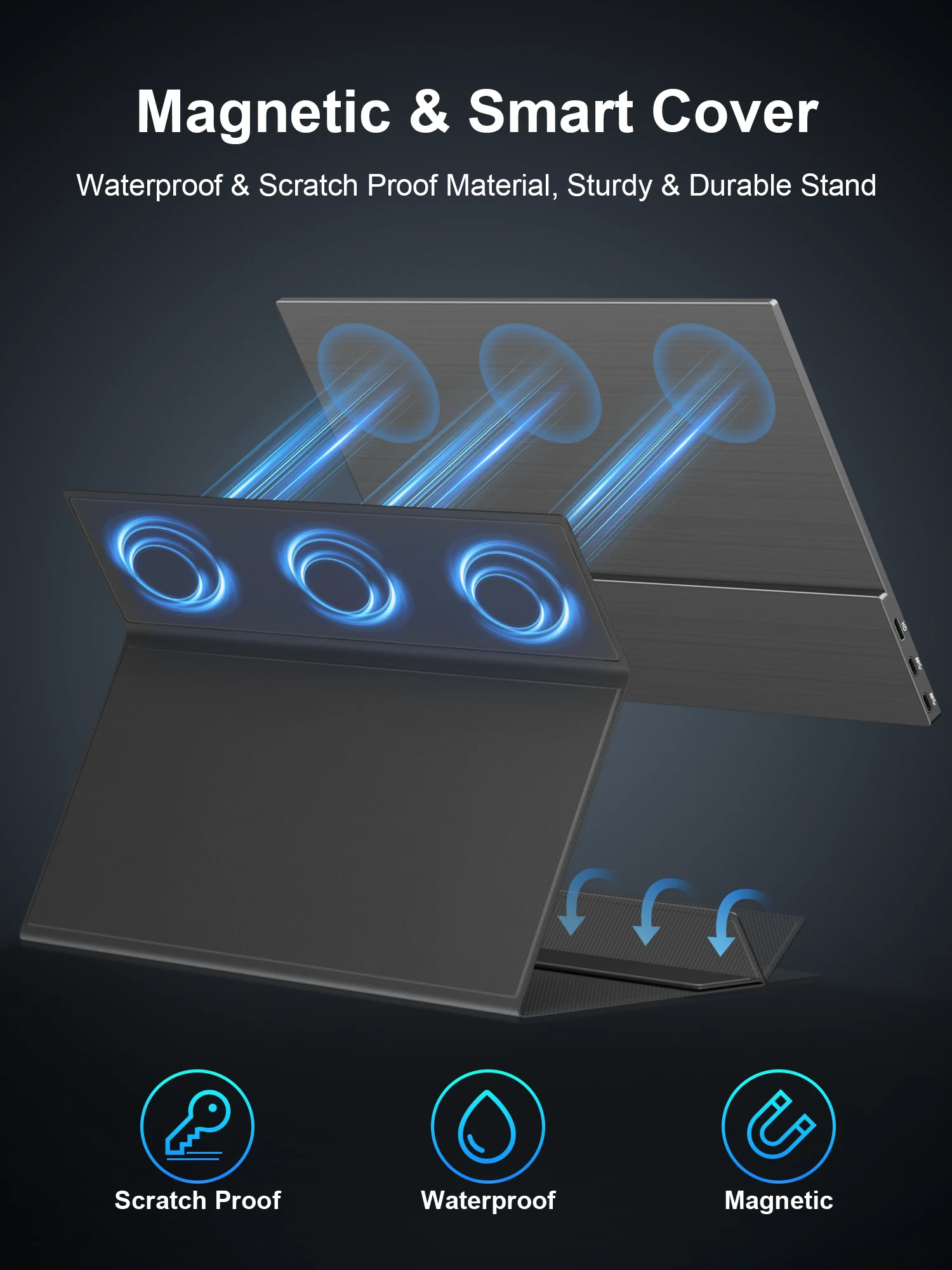 Amoudo شاشة محمولة 3840*2400P 60 هرتز شاشة كمبيوتر محمول مزدوجة USB C HDMI شاشة ثانية ل PS4/5 Xbox Switch MAC هاتف الكمبيوتر