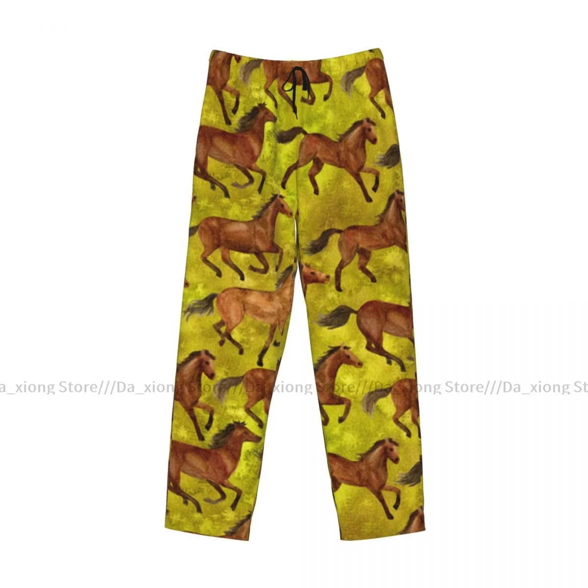 Men Sleep Bottoms Male Lounge Trousers Men\'s Running Horses Pajama Pants