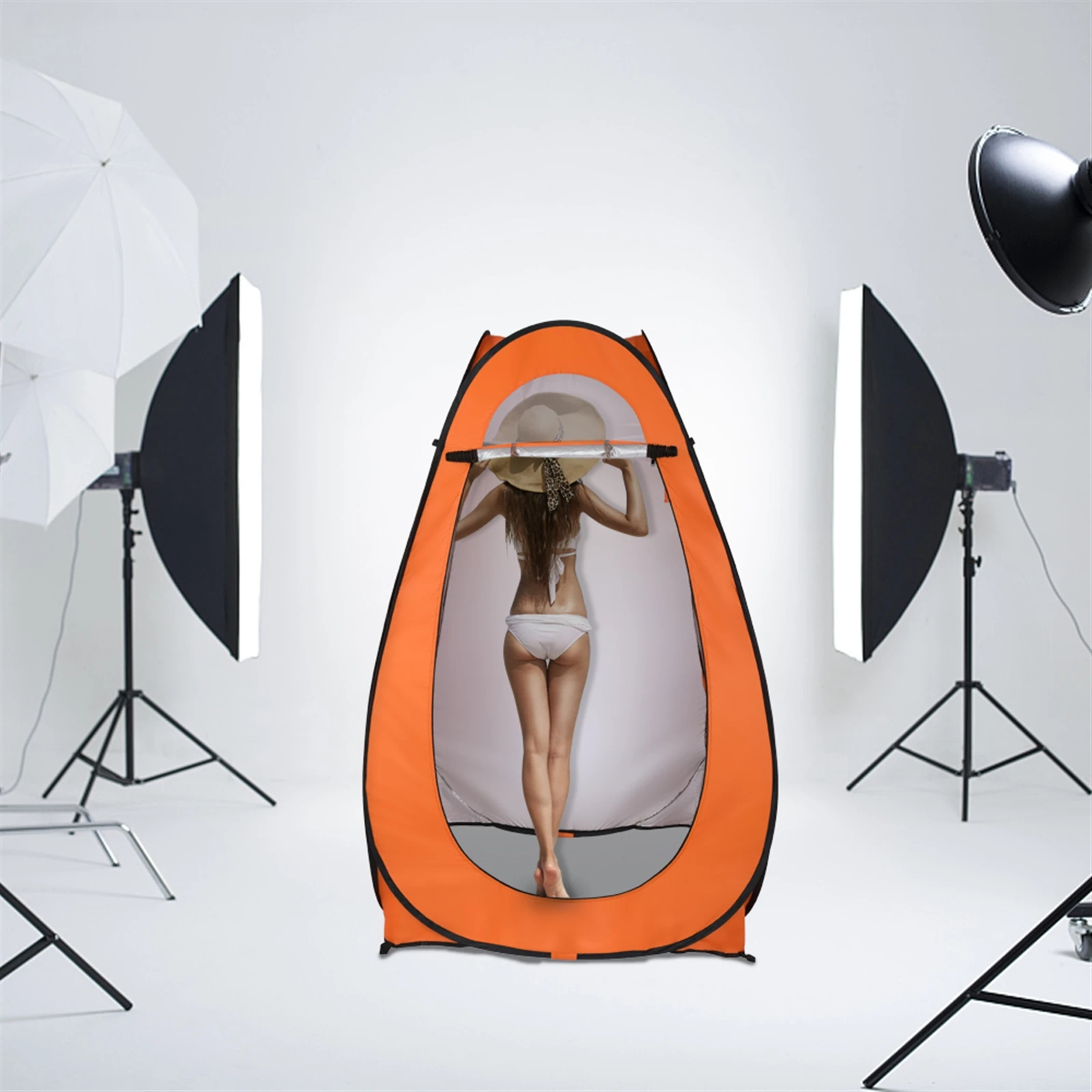 

1-2 Person Portable Pop Up Toilet Shower Tent Changing Room Dressing Tent Camping Shelter Orange