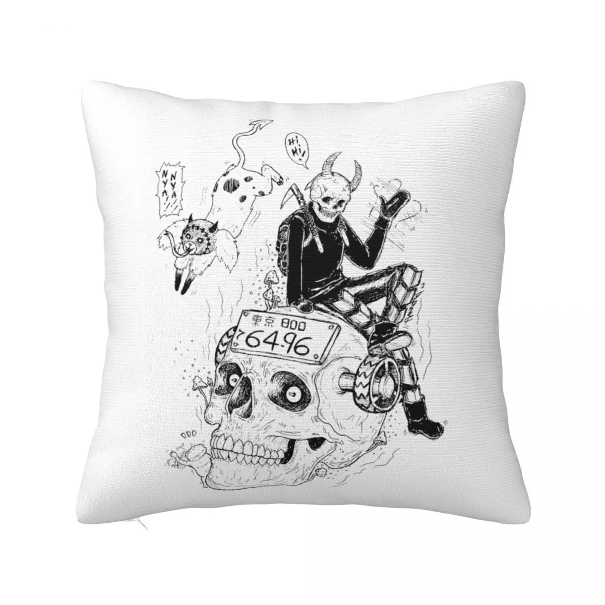 Dorohedoro Ebisu Kikurage Square Pillow Covers Polyester Bed Car Anime Cushion Case Creative Decor Pillow Cover 45*45