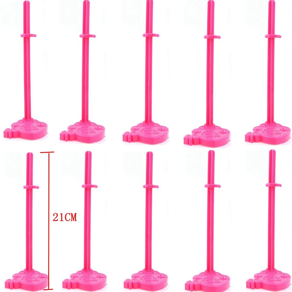 NK 10 Pcs Plastic 27 CM Doll Display Stands 11 Inch Doll Model Supporting Holder Dress Up Accessories 1/6 Doll House Toy