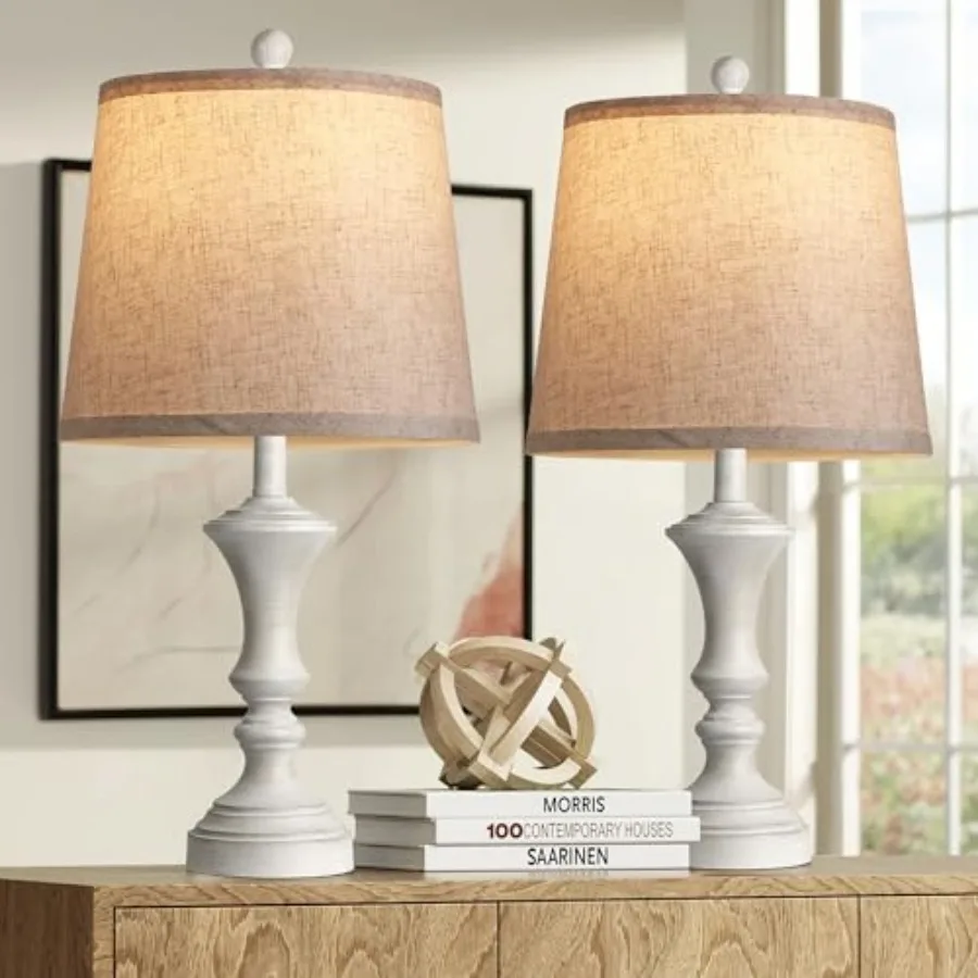 

Набор из 2 ретро-настольных ламп для спальни, винтажные деревенские настольные лампы для гостиной, традиционные прикроватные светильники