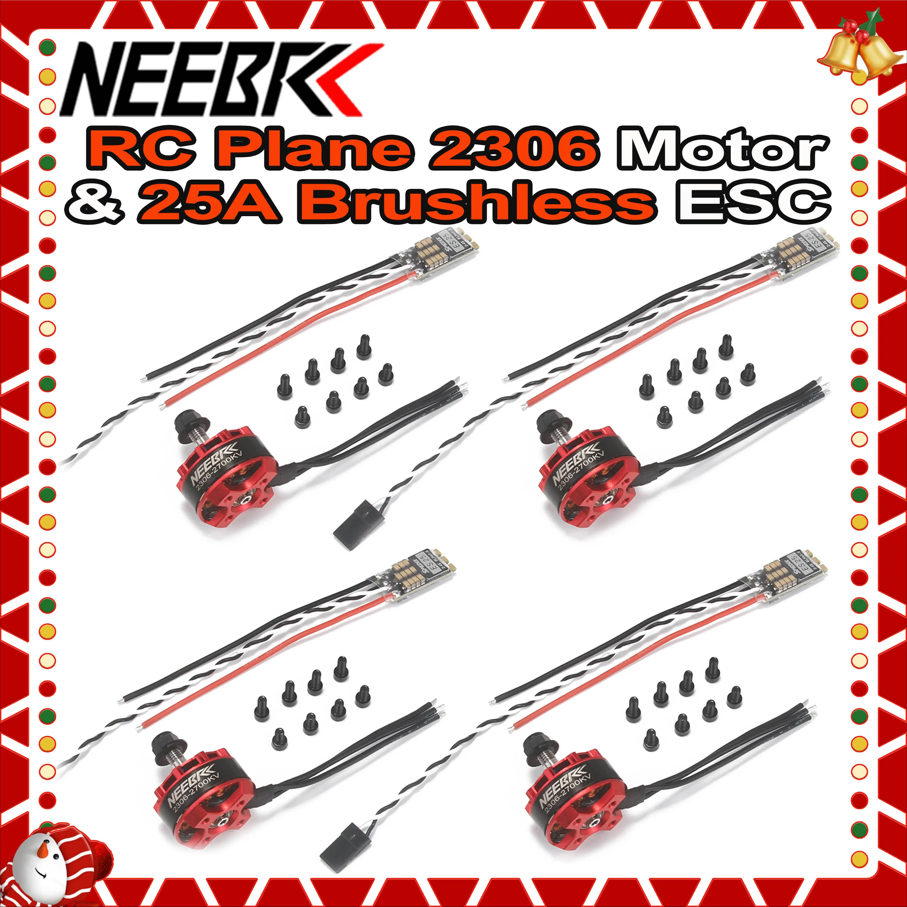 

Бесколлекторный двигатель 2306 2300KV 2700KV CW CCW и регулятор скорости ES25 25A для FPV-дронов, радиоуправляемых самолетов, квадрокоптеров, фристайл-дронов, запчасти для DIY-сборки