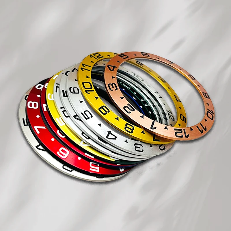 Anello inserto lunetta inclinata in metallo moda 38mm diametro interno 30,5 mm adatto per parti di riparazione di ricambio per orologi da uomo SUB GMT Seiko