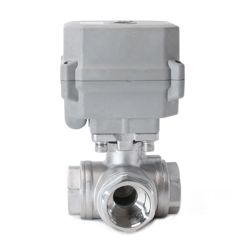

1'' DN25 3-Way Stainless Steel Electric Actuated Ball Valve 12-24VDC & 24VAC 110-230VAC