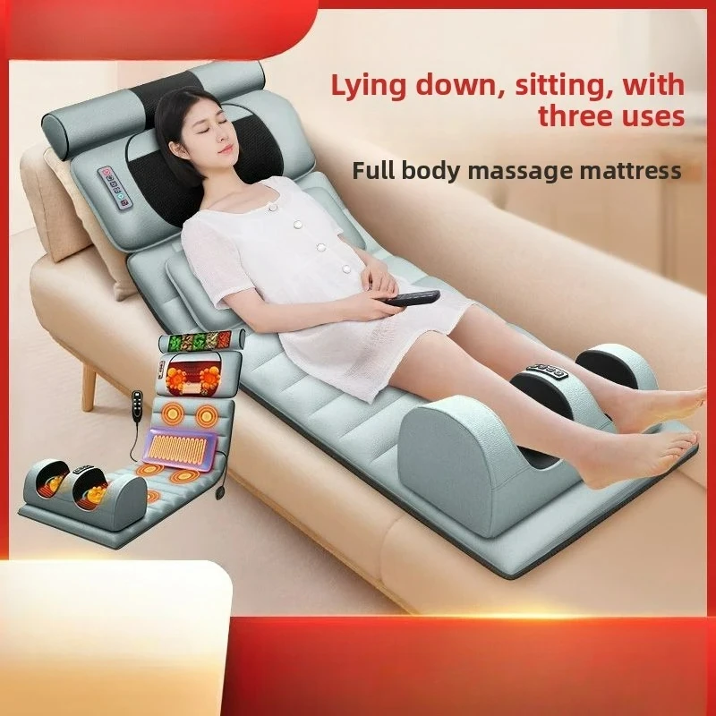 

Customizable Electric Full Body Massage Mattress With Heating Hand Control Shoulder Neck Waist Airbag Back Kneading vibration