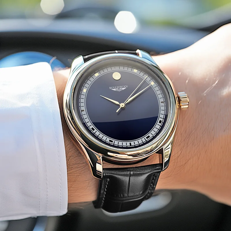 

Мужские модные деловые часы с ремешком, кварцевые часы для отдыха, деловые часы