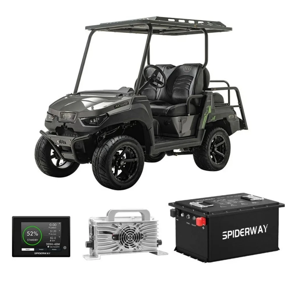 

48V (58.4V) 150Ah LiFePO4 Lithium Battery w/25A Fast Charger Compatible with ENVY Golf Cart