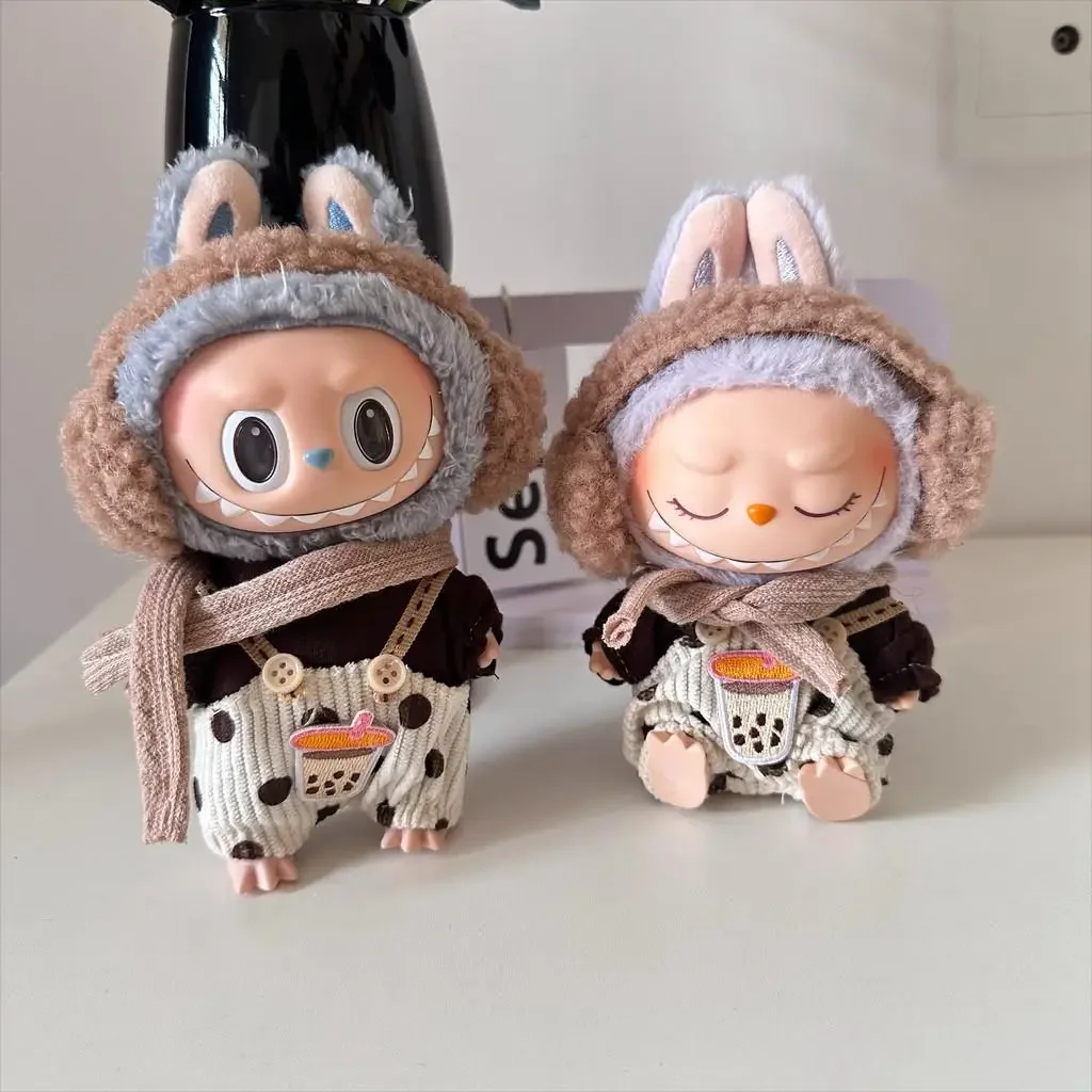 17cm Mini Plush Doll'S Clothes Outfit Accessories For Korea Kpop Exo Labubu Idol autumn and winter set Clothing Gift