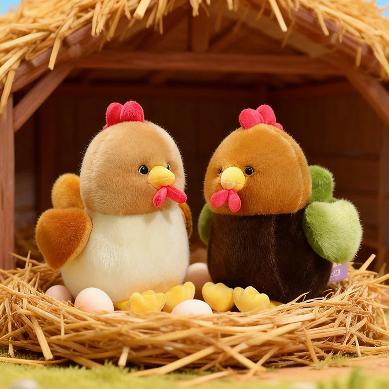 

22/30cm Guguga Chicken Plush Toy Color Splicing Chicken Plush Doll Stuffed Doll Child Education Gift Farm Decoration Souvenirs