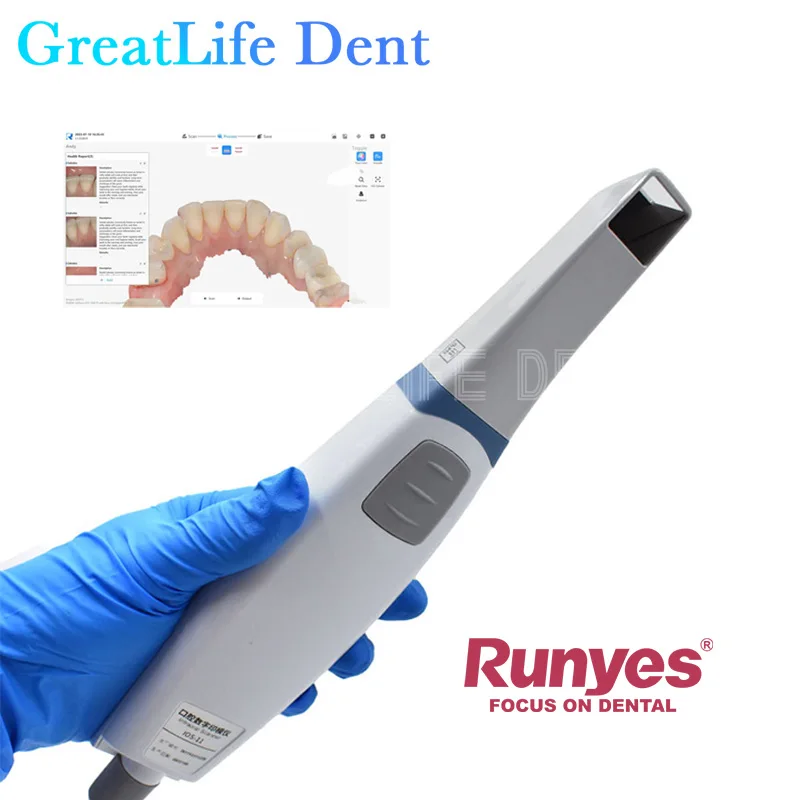 GreatLife Dent Runyes Dental Intra-oral 3D Scanner Shining 3D Aoralscan 3 with Scanning Software CAD CMD Orthodontic Restoration