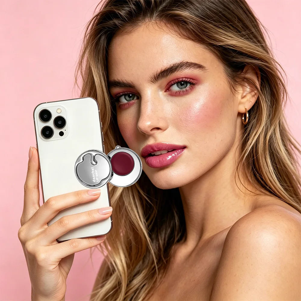 2 In 1 Magic Lip Grip Lip Gloss Blush Multi use Blurry Glow Balm Long Wear Lightweight Lip Cheek Tint Portable Face Makeup