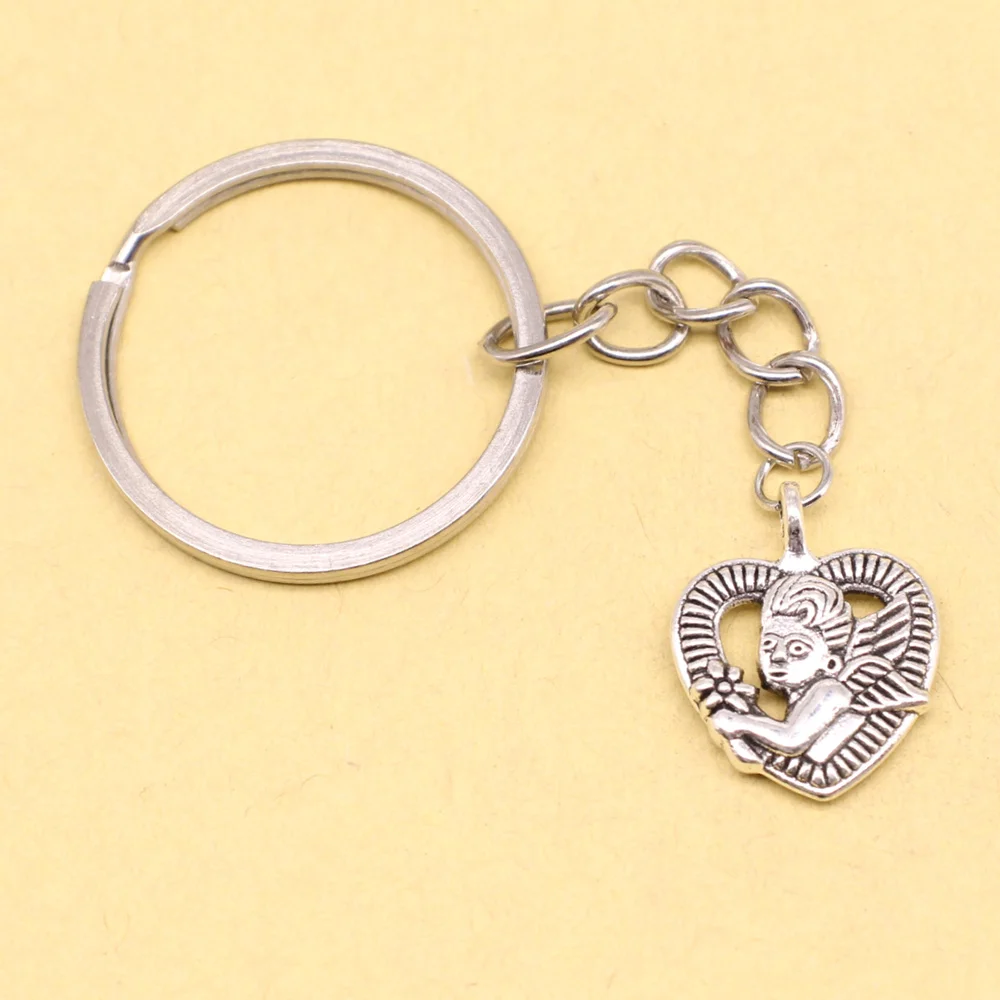 1 Piece Angel Love Korean Keychain Vintage Jewelry 16x20mm