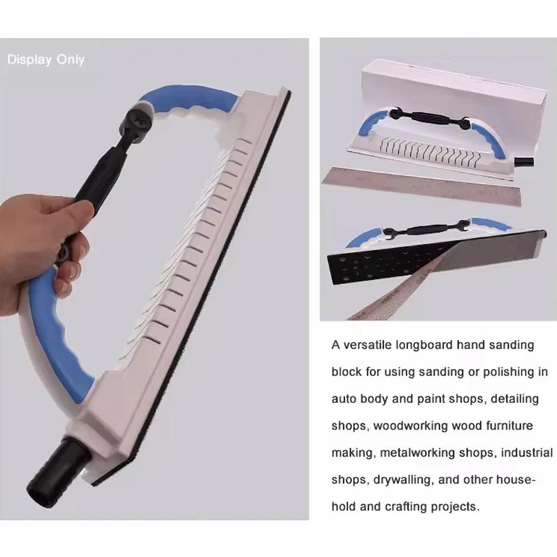 DT16 Adjustable Longboard Hand Sanding File Block Kit 70x400mm Dry Grinding Push Board Putty Hand Planer Polishing Tool for
