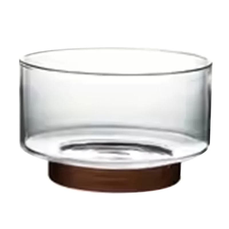 

ABPQ-домашний рождественский контейнер для хранения закусок, стеклянная миска для фруктов, креативная салатница, деревянная основа, миски для хранения закусок, попкорн, орехи