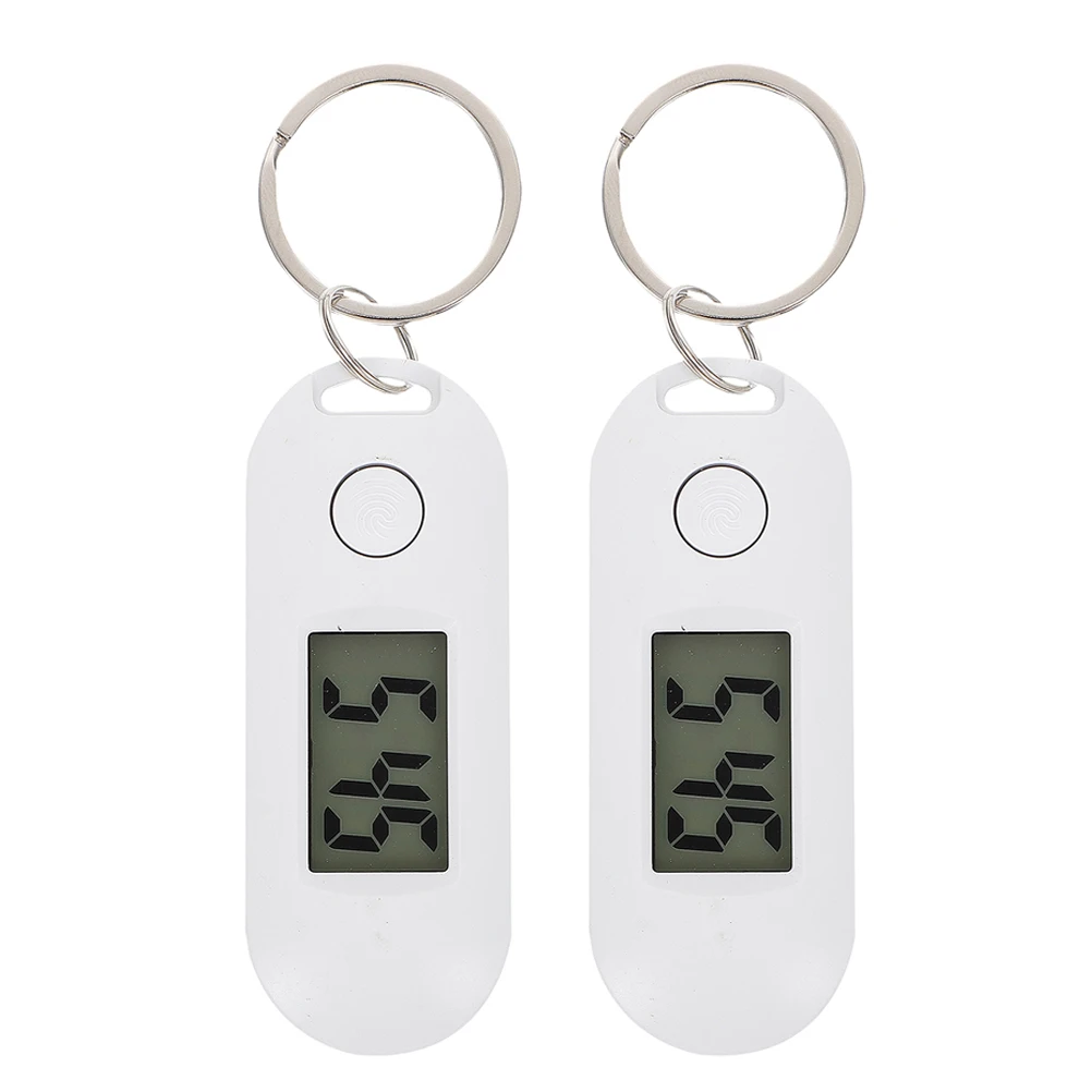 2 Pcs Pocket Watch Key Chain Digital LED Number Luminous Backpack Keychain with Small White Nurse
