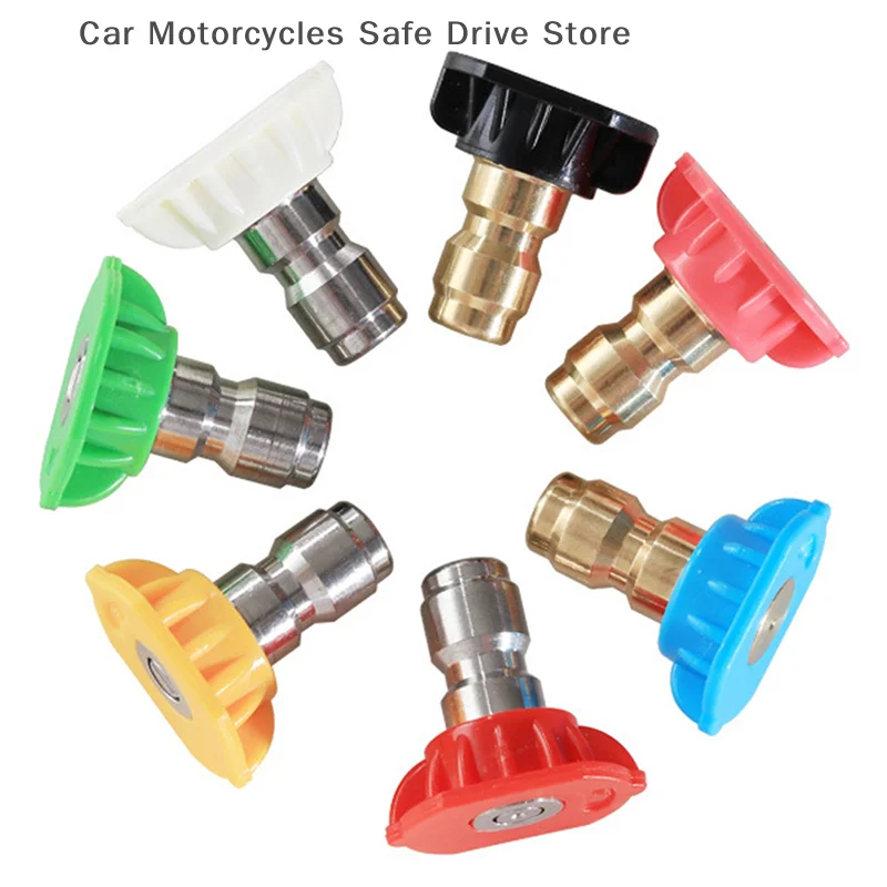 【CM】محول قارنة توصيل دوارة سريعة 1/4 بوصة قابل للتعديل مع 5 فوهات رذاذ اتصال نحاسي لغسالة السيارات ذات الضغط العالي #3