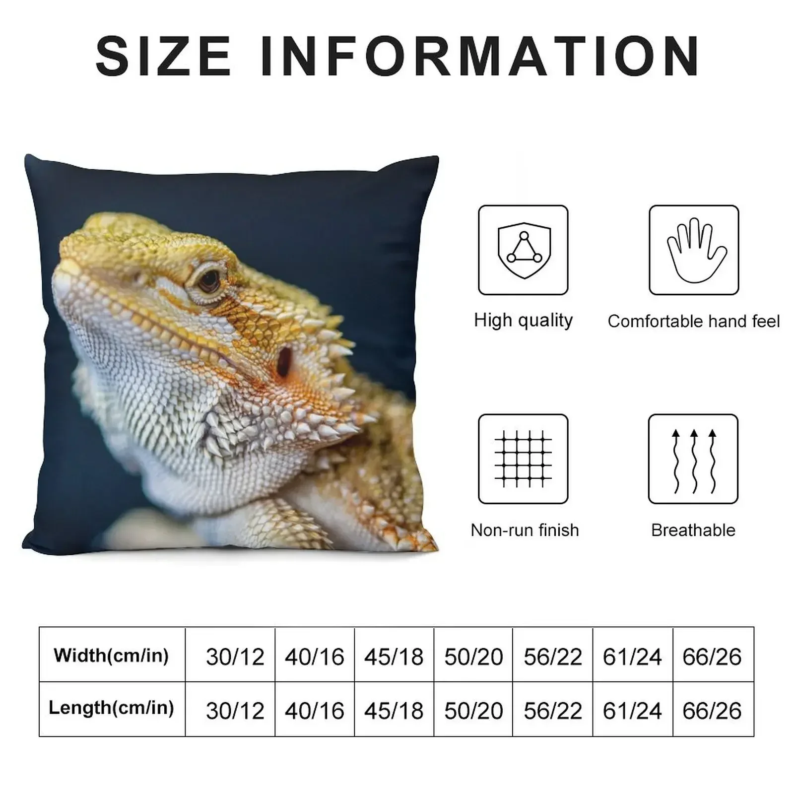 Bearded Dragon Face Throw Pillow Room decorating items Pillow Cases pillow