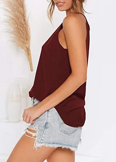 Vrouwen Zomer Nieuwe Top Mouwloos Band T-shirt Vest Cami Tank Effen Kleur Sexy Tanks Tops