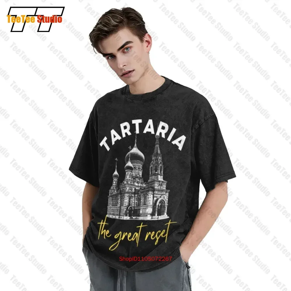 تي شيرت رجالي من Tartaria Mud Floods Flat Earth Great Reset 100 قطن عتيق كبير الحجم مقاس S 5Xl AJN7 #3