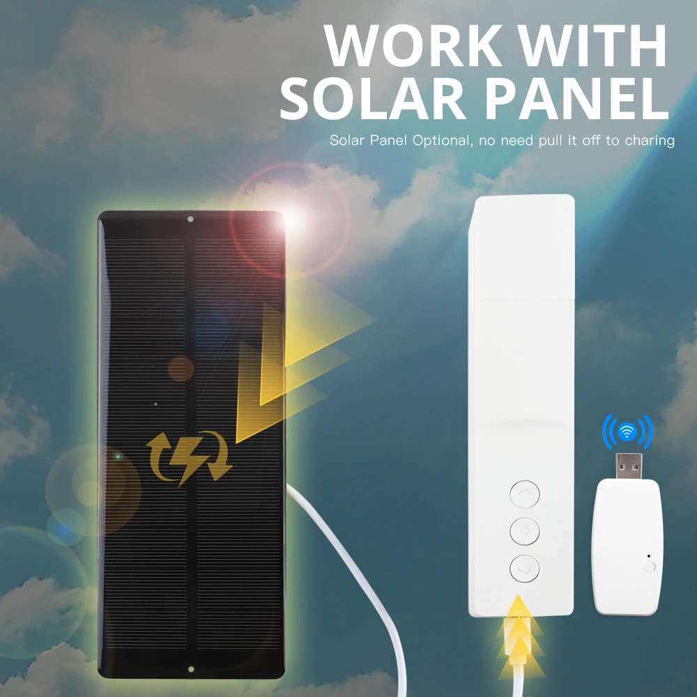 Imagem -04 - Zemismart-tuya Wifi Inteligente Rolo Sombra Motorista Painel Solar Blinds Motor Poder por Bateria Alexa Google Home Yandex Alice Voice Novo