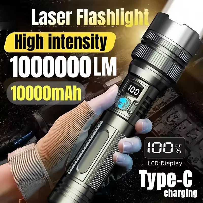 

Портативный фонарик 2 в 1, супер яркий дисплей, зарядка через USB, кемпинг, рыбалка, аварийный зум, резервный светильник