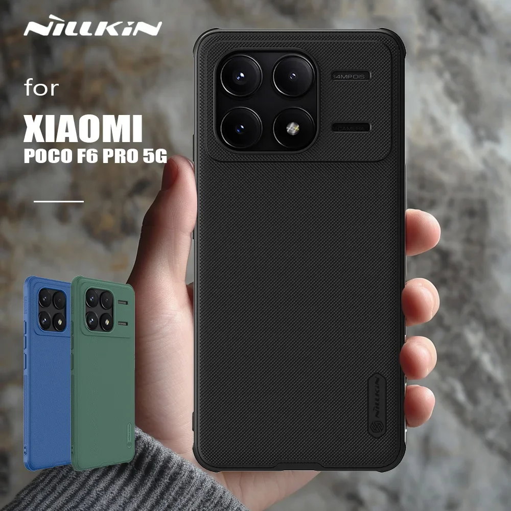 

for Xiaomi Poco F6 Pro 5G Case Nillkin Super Frosted Shield Ultra-Thin Hard PC 360 Matte Protection Cover