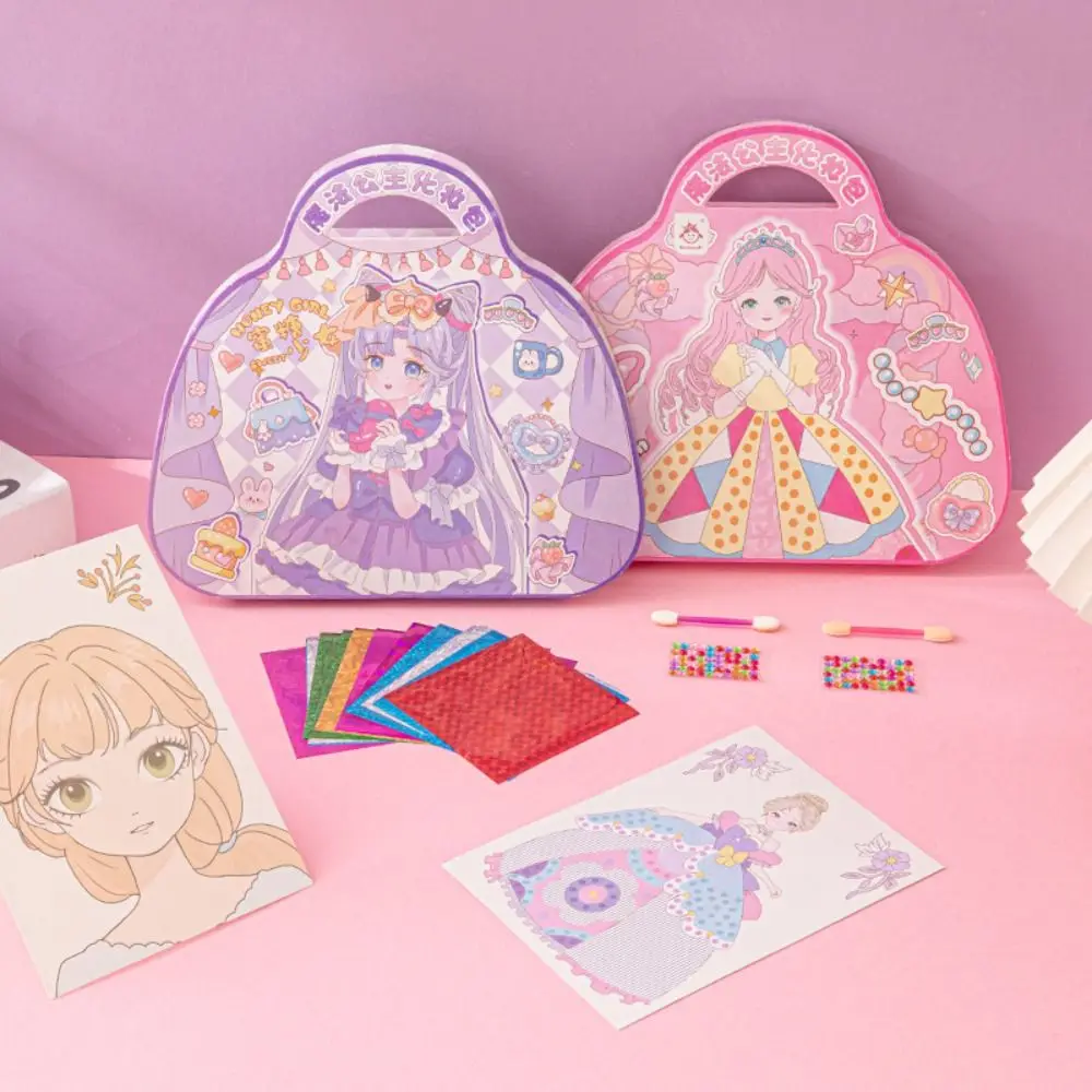 

DIY Princess Makeup Sticker Kawaii Coloring Princess Dress Up Sticker Kids Toy Gifts Art Supplies Album Journal DIY Scrapbooking