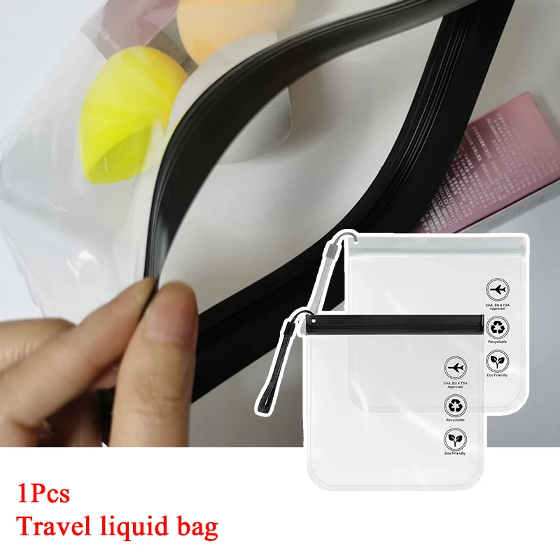 Luggage Transparent Travel Use Leakproof Flight Make Up Waterproof Bag For Women Reusable Airport Security Toiletry Bag