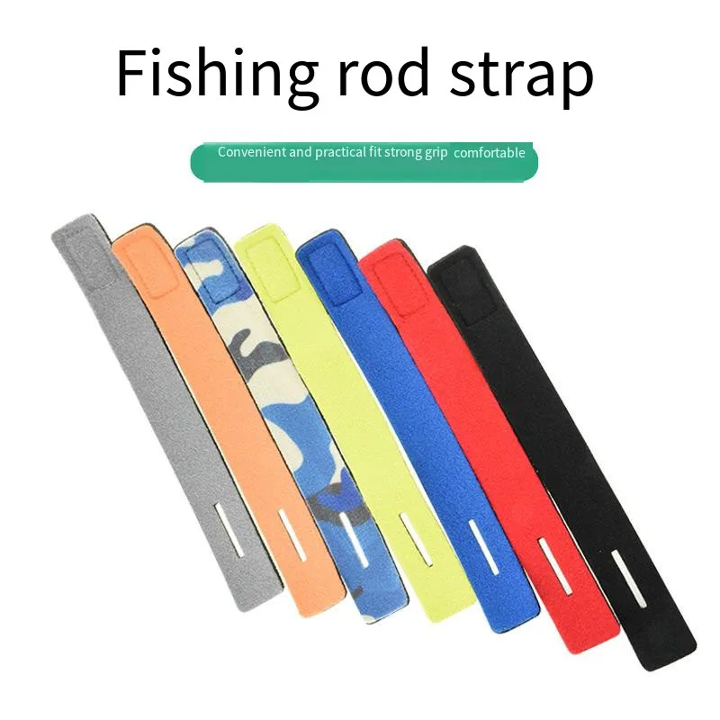 Environmental Protection Fishing Rod Cover Fishing Rod Binding Girder Strap Guide Ring Notch Design High Bounce Magic Tape