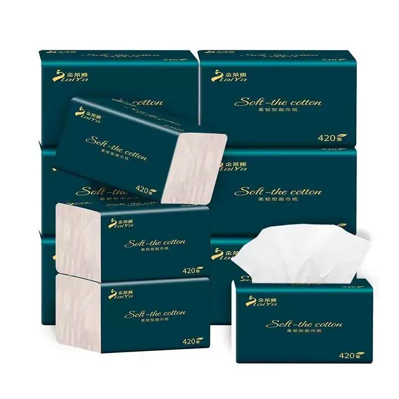 5-Layer 420 Sheet Wood Pulp Tissue Pack - usage example
