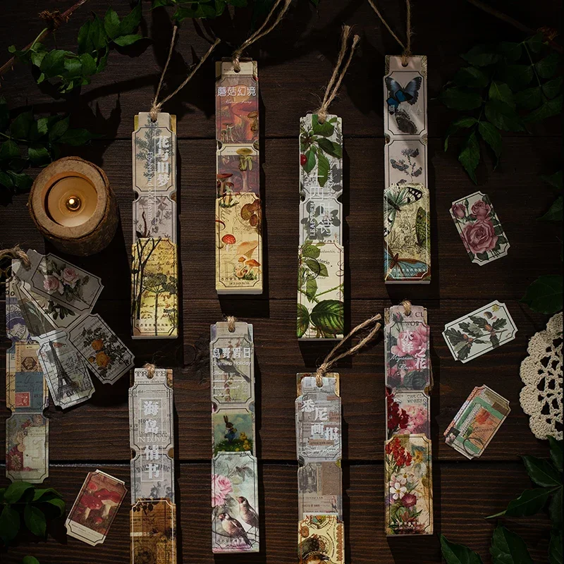 

40 шт., сицилийская роза, ретро-арт, справочник, сделай сам, наклейки из материала, планировщик материалов, винтажные канцелярские принадлежности, скрапбукинг, 16*3 см