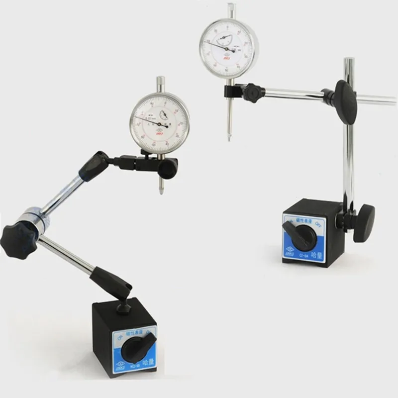 On/Off Magnetic Indicator Holder Stand With Double Adjustable Pole for Dial Test Indicator