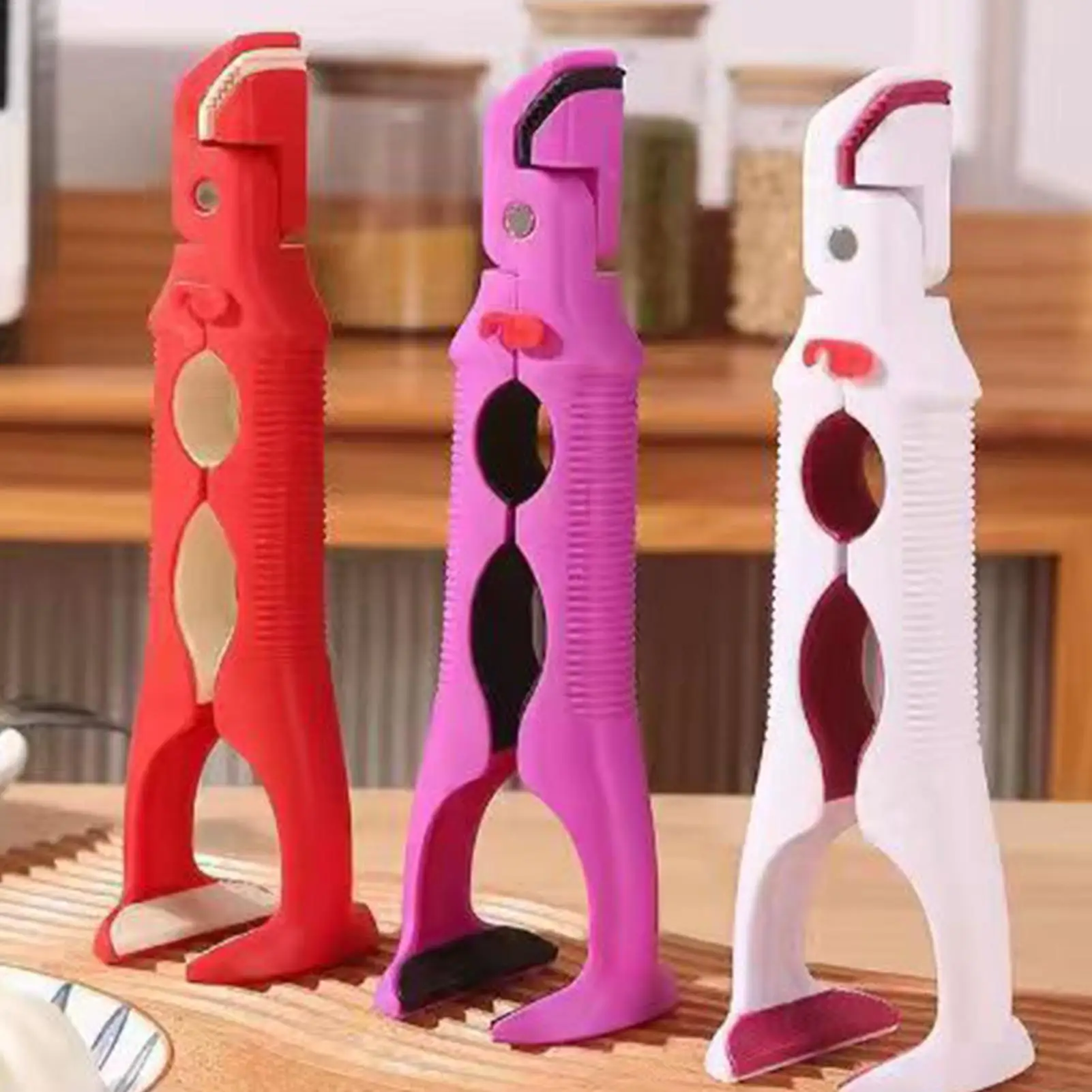 3-in-1-Heißplattengreifer, rutschfeste Griffzange, Verbrühungsschutz, heiße Utensilien, Küchenclip für Mikrowelle, Herd, Grill, Backen
