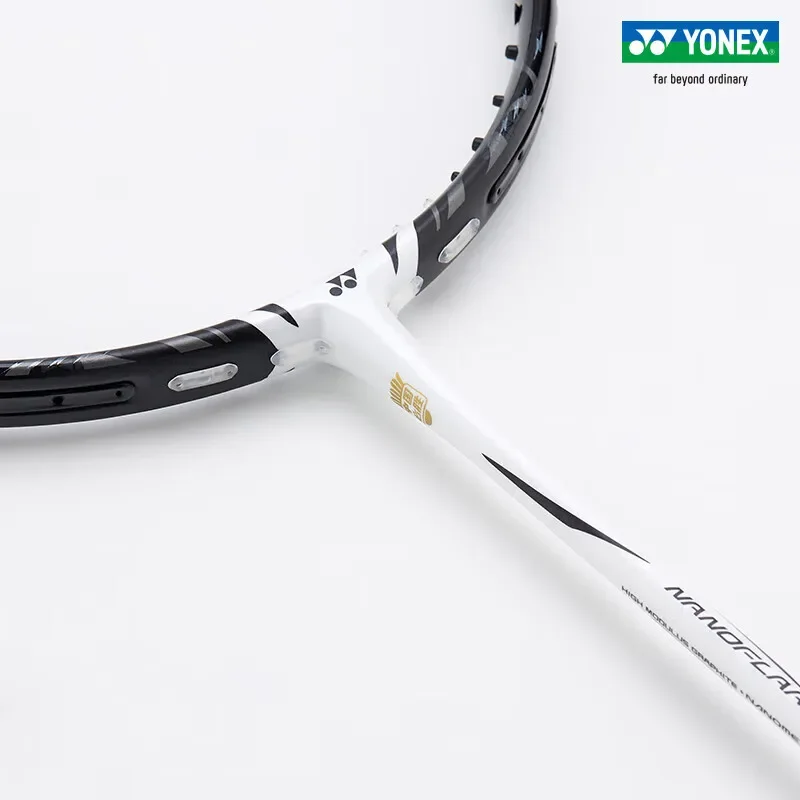 Yonex Original NANOFLARE 1000Z White Badminton Racket High Quality Speed Carbon Fiber Professional Rackets Set with Line 4U