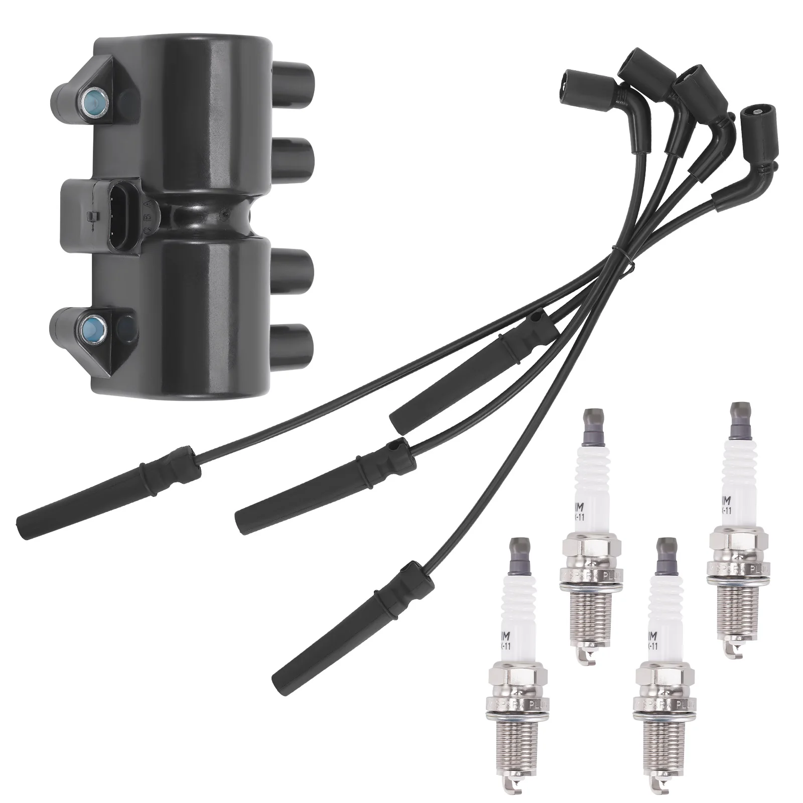 

Ignition Coil & Spark Plug & Wire Set For Chevrolet Optra 2.0L I4 2004-2007