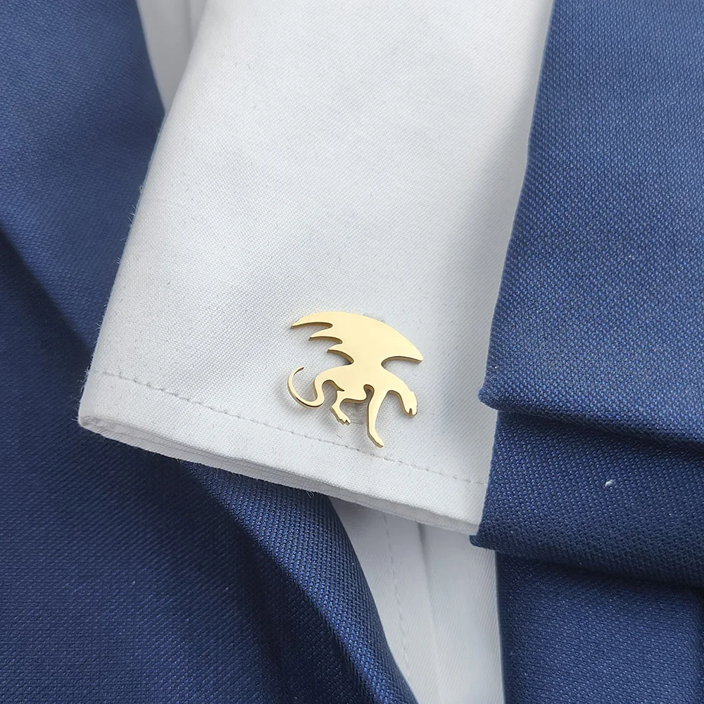 New monster creative cufflinks, 18K gold-plated sleeves, shirt button accessories, suitable for men's daily suit wear