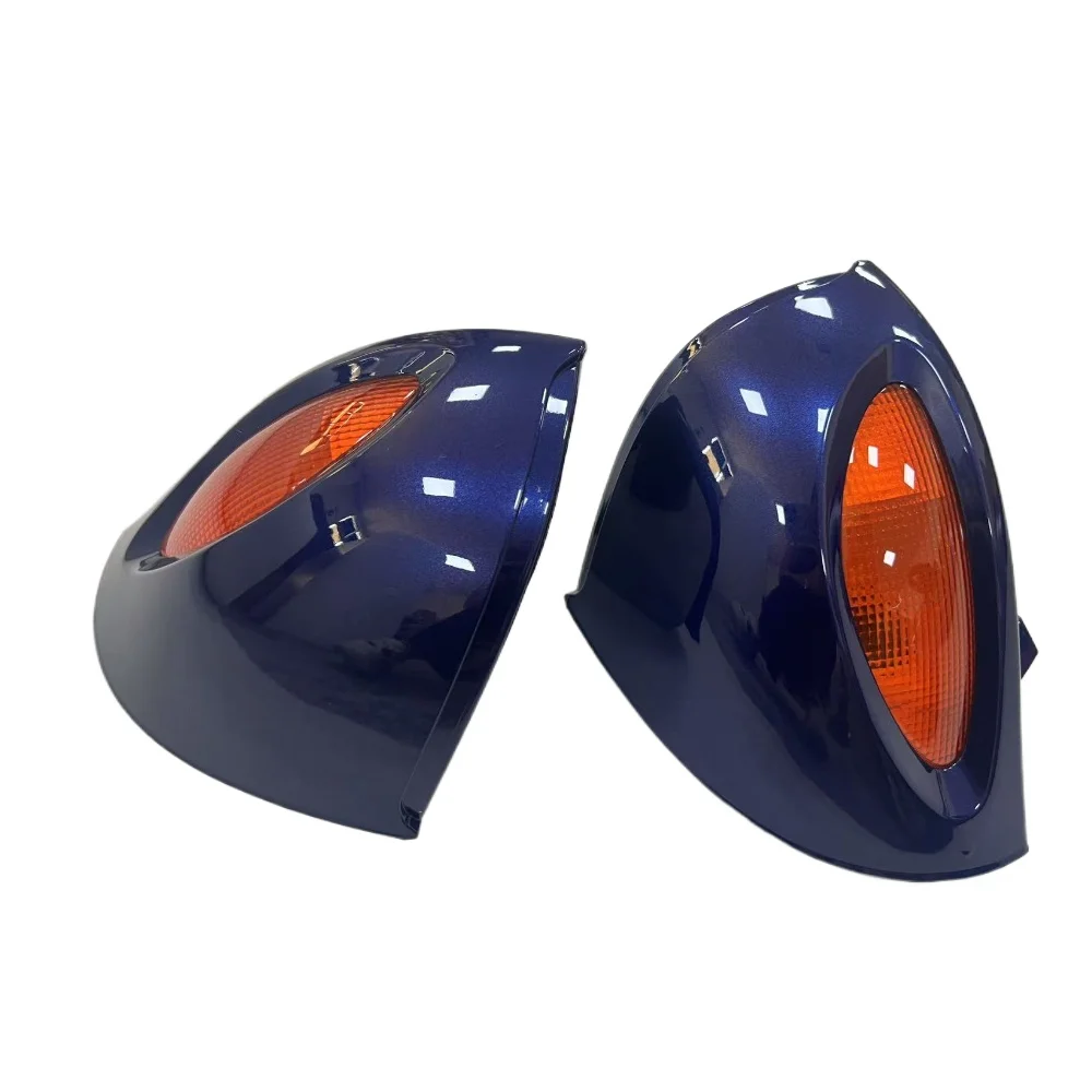 Dark Blue Motorcycle Rear View Mirrors Amber Turn Signals Cover Case for BMW R1100RT R1100RTP R1150RT