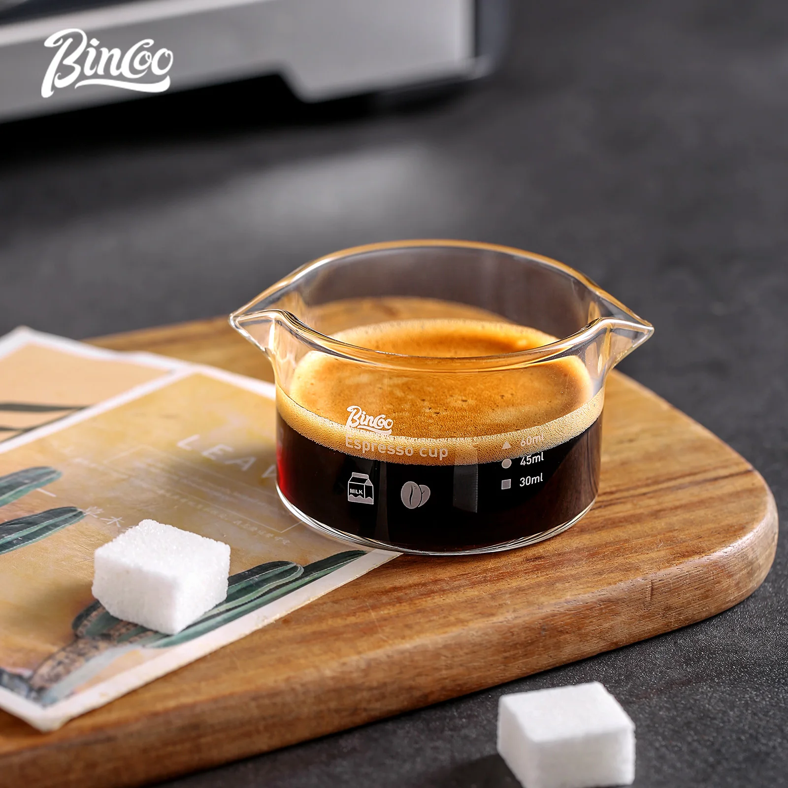 BINCOO 90ml Double Spout Espre - Espresso Shot Glass 评论和价格