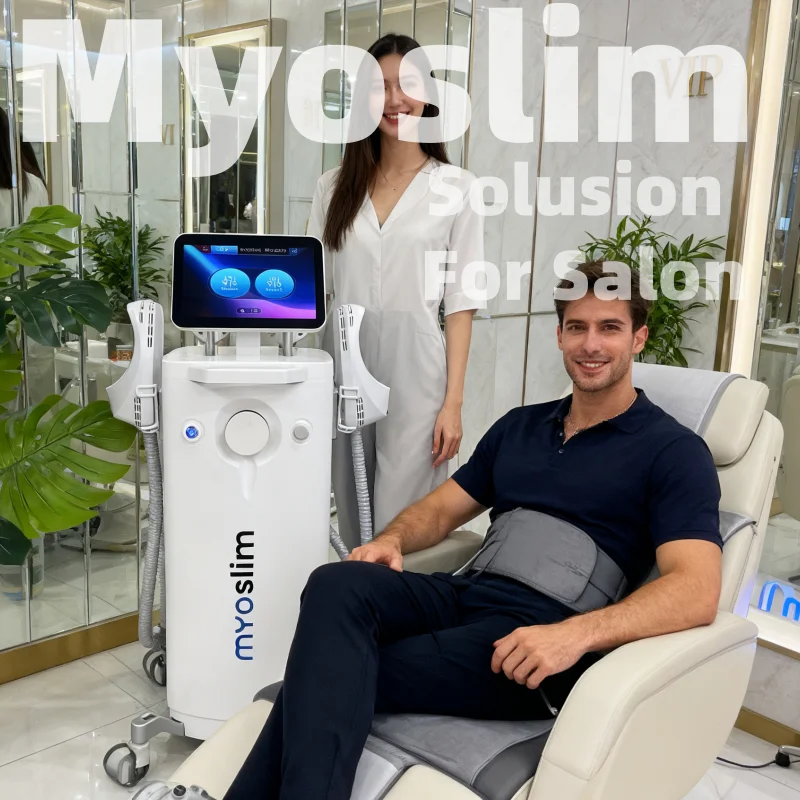 

Myoslim Neo Electromagnetic Body Sculpt Muscle Stimulate Fat Removal Hiemt RF Slimming Build Muscle EMS Machine 6500W 5 Handle